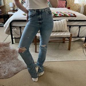 ZARA • High waist flare jeans